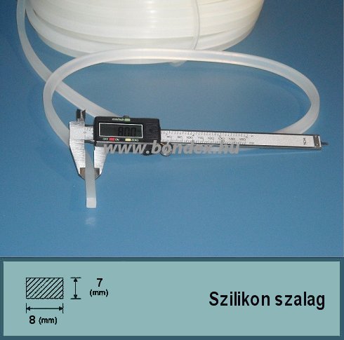 8x7 mm szilikon szalag (téglalap alakú)