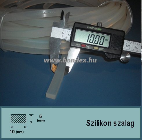 10x5 mm szilikon szalag (téglalap alakú)